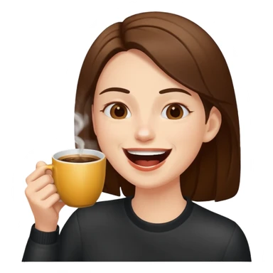 Spitting coffee while laughing sticker