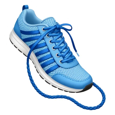 make an emoji of blue shoe laces only sticker