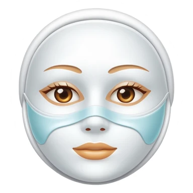 a white skincare beauty mask pack for face, except on the face, just only product sticker