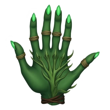 green magical thief hand from Skyrim sticker