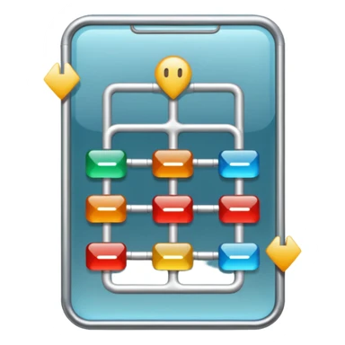 A simple glassy flowchart sticker