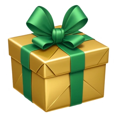 gift in golden and green shadows sticker