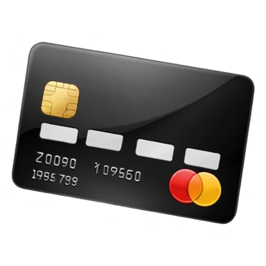 black credit card, no text, no numbers sticker