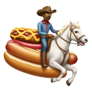 Cowboy riding a hotdog and besch sticker
