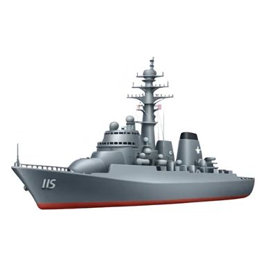 A naval destroyer ship sticker