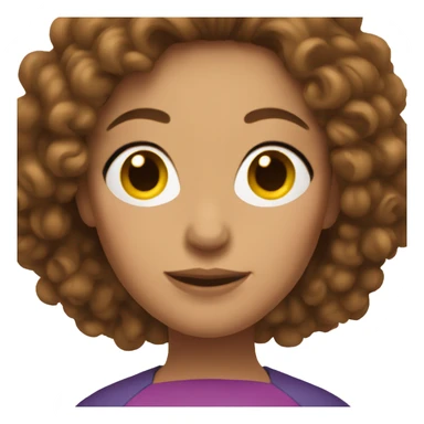 Superwoman mom with curly brown hair  sticker