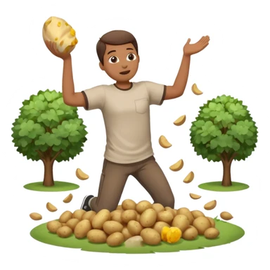 throws sack of potatos sticker