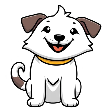 A dog laughing hysterically sticker