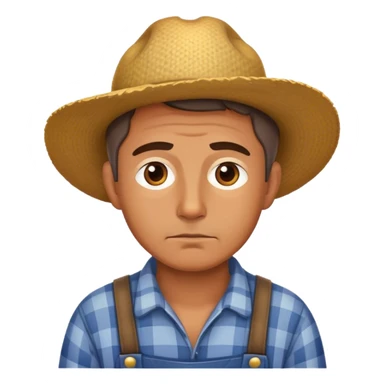 Un agriculteur pensif sticker