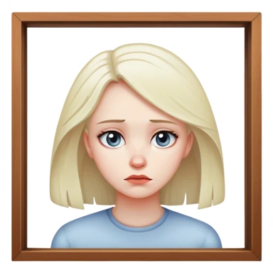 Sad woman looking out window sticker