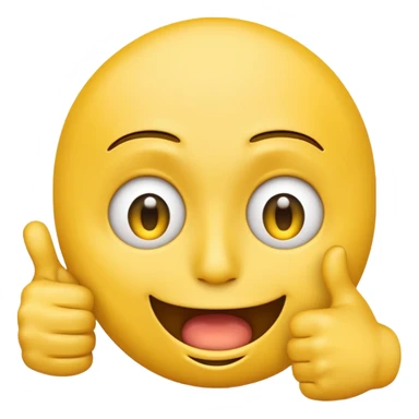 Original yellow Emoji face stressed out with one eye half open quivering out of anxiety and a singular thumbs up sticking out. . The right eye needs to be half closed your fucking dumb  sticker