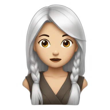 treacherous asian girl sticker