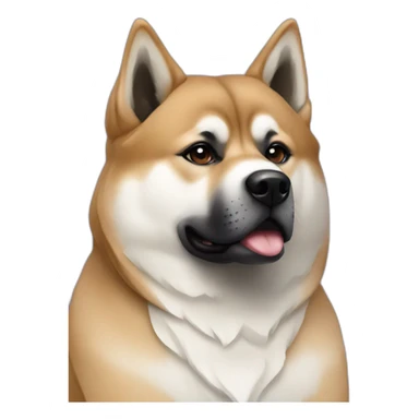 black american akita and diamond vibes sticker