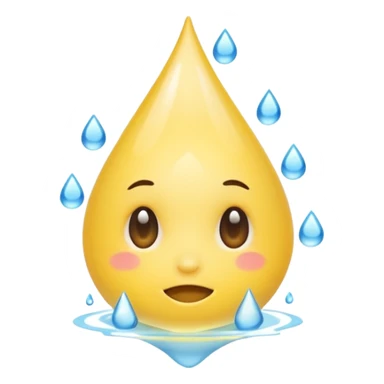 Yellow Drop of Water sticker