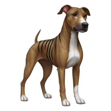 Pitbull greyhound mix brindle  sticker