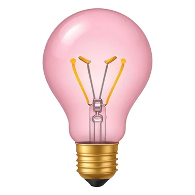 light pink light bulb apple emoji style sticker