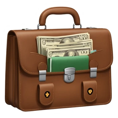 open wifi money bill filled briefcase sticker