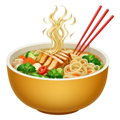 chicken noodles street food style  sticker