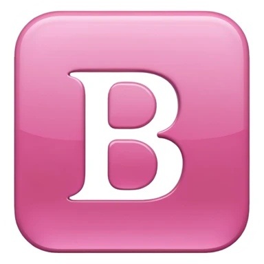 Alphabet B Pink sticker
