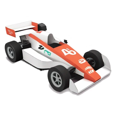 Card stock Papercraft racing car sticker