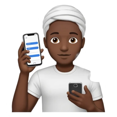 black man holding a phone with three lines of coke on it horizontally  sticker