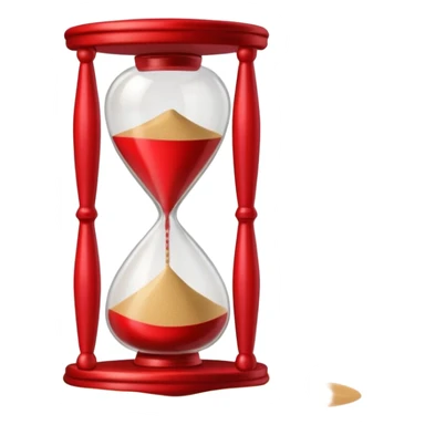 red hourglass sticker