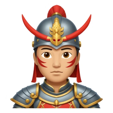 ancient Chinese warrior in armor sticker
