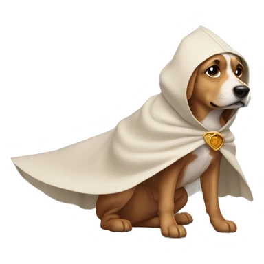 dog wearing cape sticker