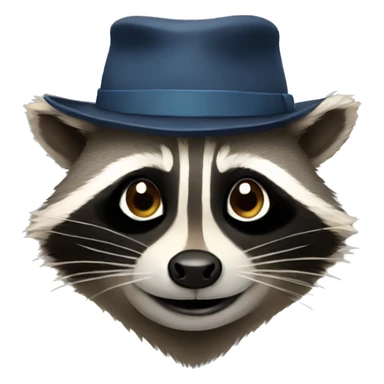  Raccoon wearing a hat sticker