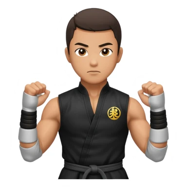 martial artist in a kung fu pose sticker