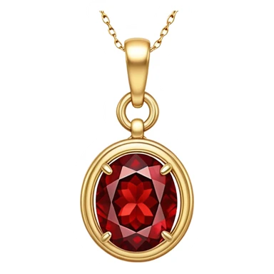 red garnet pendant as a talisman of grounding and rebirth, glowing with magic and strength sticker