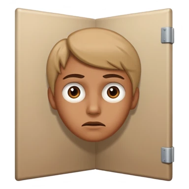 Jealousy - fear of losing someone's affection to a rival - looking around a corner sticker