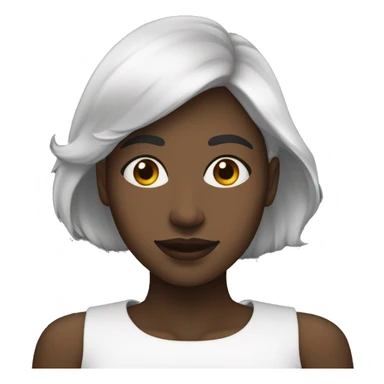 Une femme aux blancs entourée de cette personne noire sticker