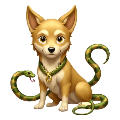 loki god of mischief as a dog. he as snakes.  dynamic pose sticker