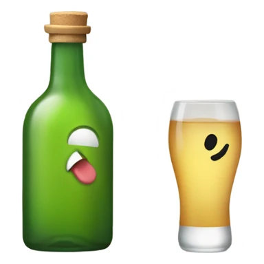 Little bottle of alcohol  sticker