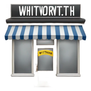 cool barbershop front saying WHITWORTH sticker