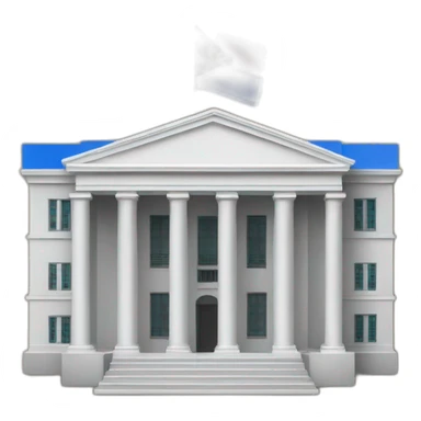 neoclassical government building with Philippine flag sticker