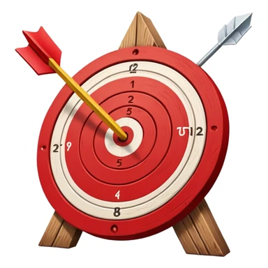 Angled target with an arrow in the center sticker