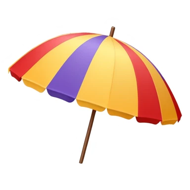 summer-themed emoji of a beach umbrella sticker
