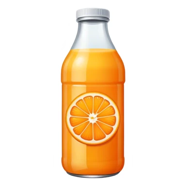 Orange juice bottle sticker