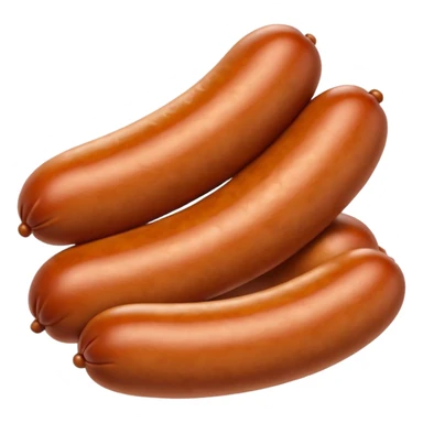 Linked together sausages.
Apple emoji style sticker