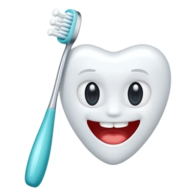 Tooth and toothbrush sticker