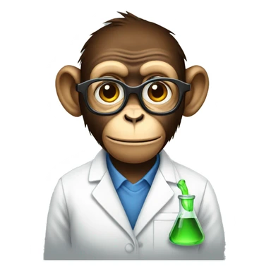 A scientific monkey sticker