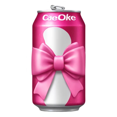 Pink Diet Coke can with pink bow sticker