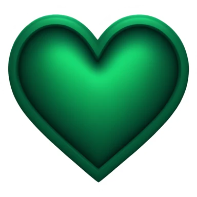 Dark green heart in iphone design sticker