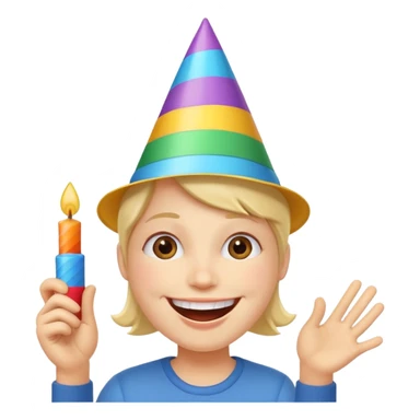 Emoji  (précisément celui-ci😅i)qui fête anniversaire  sticker