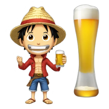 Luffy_qui_boit_une_bierre sticker