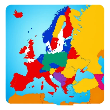 Map of Europe  sticker
