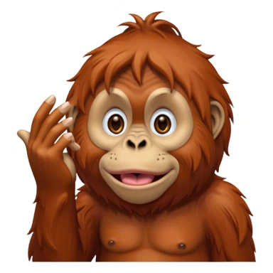 orangutang blowing kiss sticker