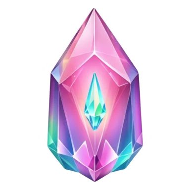 pink iridescent nebula crystal shard sticker